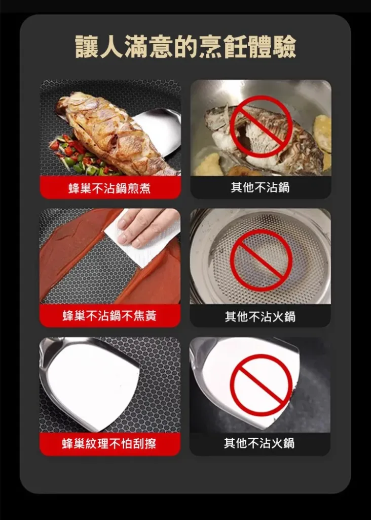 【316不銹鋼雙面屏蜂窩無塗層不沾鍋】正品保障!本土出貨無塗層,不沾鍋蜂巢設計高效聚能,不粘鍋、不生鏽、耐刮耐用,高品質,一鍋能用七八年! - 20