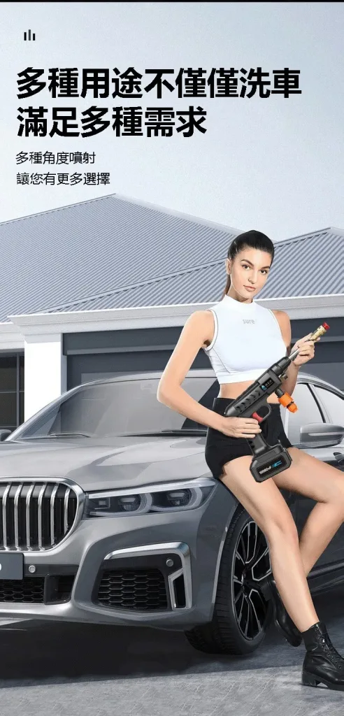 【德國進口】家用無綫高壓洗車機,便携式澆菜打農藥,充電鋰電池超長續航 - 16